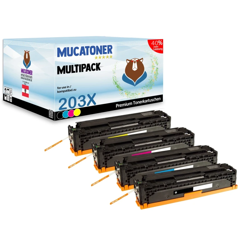 Alternativ zu HP CF540X / 541X / 542X / 543X (203X) Toner Sparset