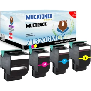 Alternativ zu Lexmark 71B20BMCY0 Toner Sparset (CMYK)