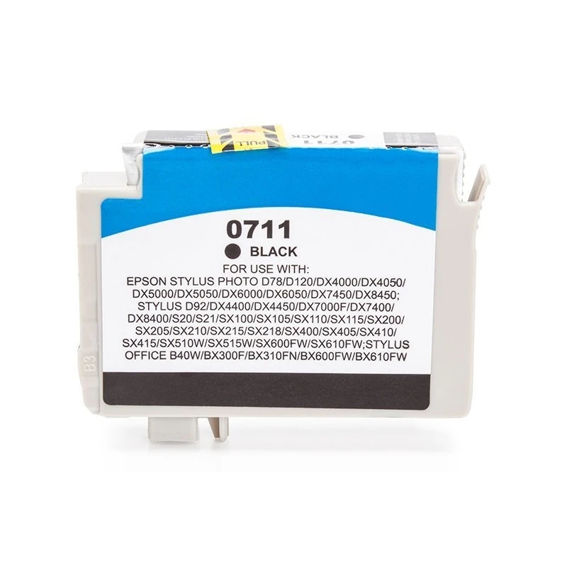 Alternativ zu Epson C13T07114010 / C13T07114012 / T0711 Tinte Schwarz