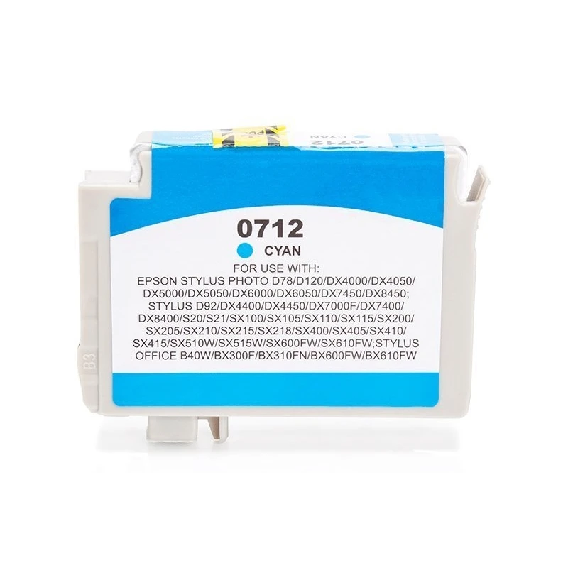 Alternativ zu Epson C13T07124010 / C13T07124012 / T0712 Tinte Cyan