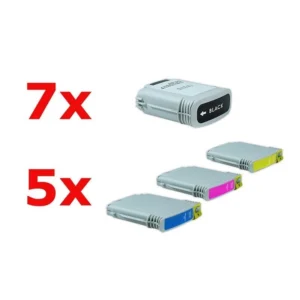 Alternativ zu HP Nr 88 XL Tinten Sparset (7xBK, je 5xC,M,Y) 22 Stück