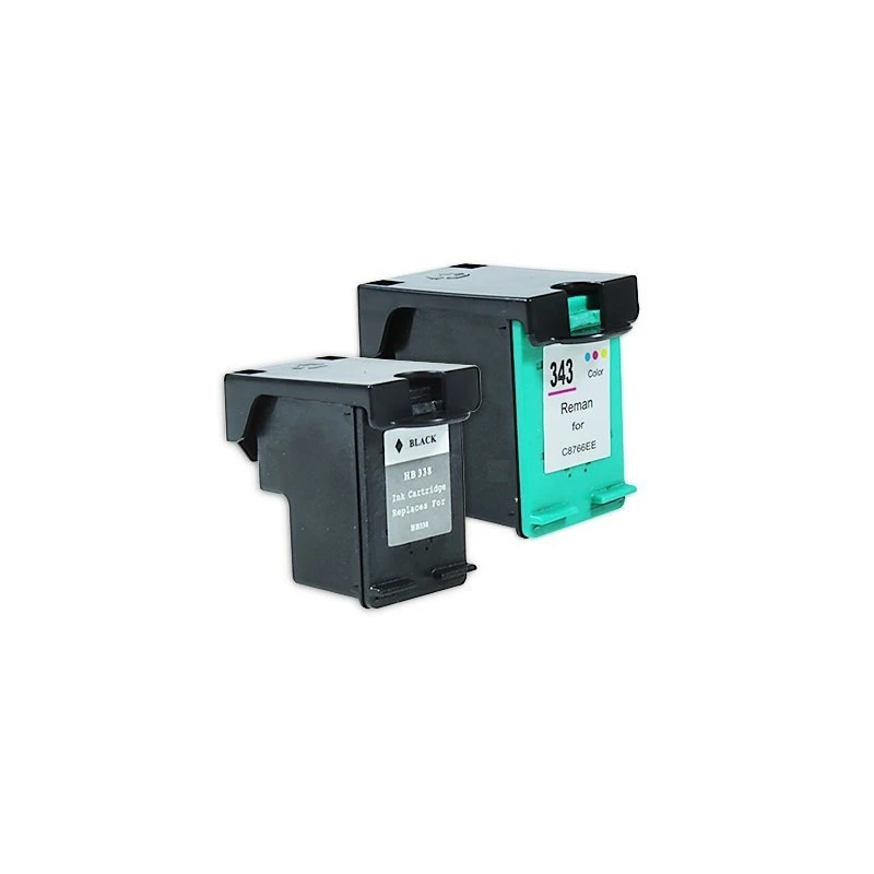 Alternativ zu HP SD449EE / Nr 338 & Nr 343 Tinten Sparset Schwarz & Farbe